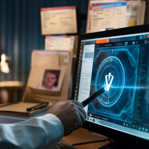 Scanning for malware on a healthcare professional's computer