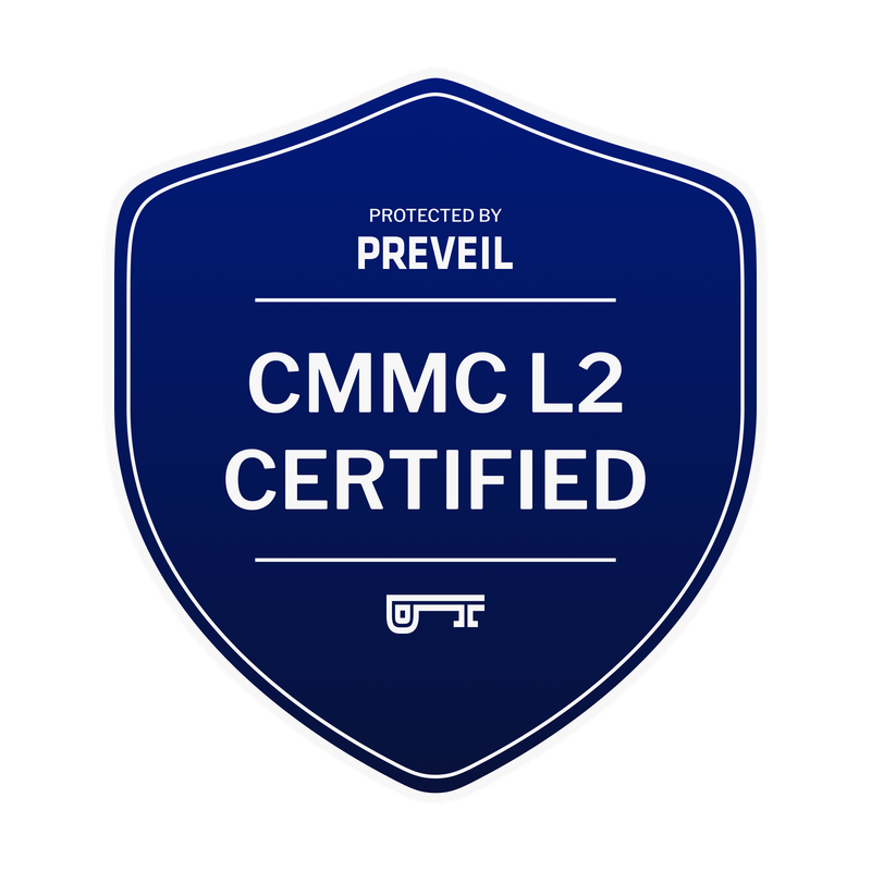 PreVeil CMMC Level 2 Certified badge